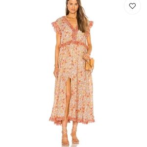 Free People Milania Midi Dress in Confetti Combo